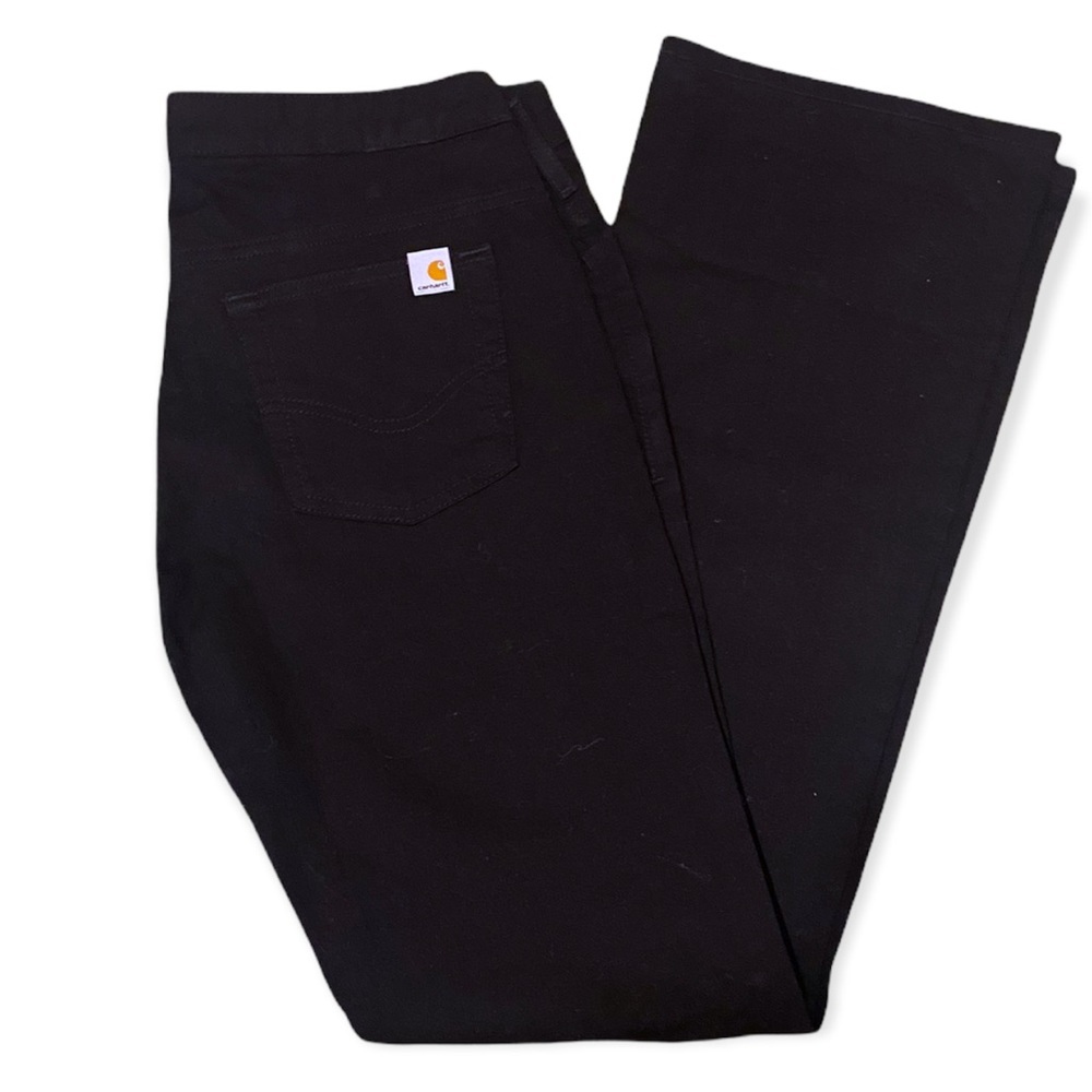 Carhartt women’s curvy fit boot cut mid rise black jeans